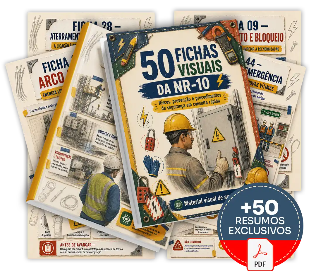Mockup das 50 Fichas Visuais da NR-10